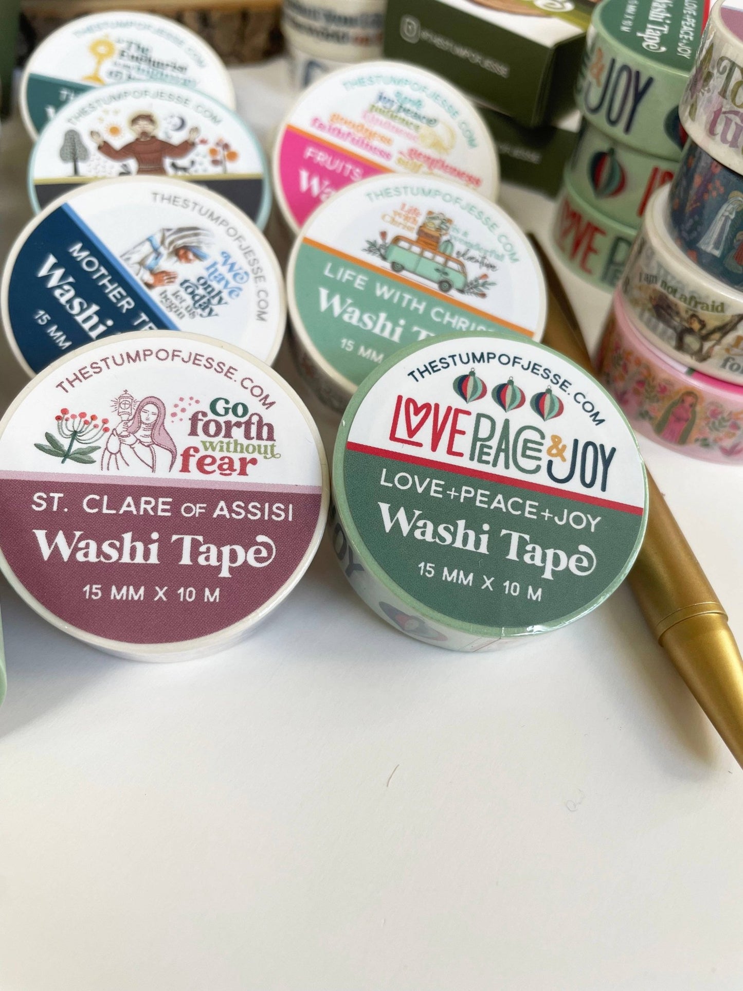The Fruits of the Holy Spirit Washi Tape | 15mm x 10m - Recetas Fair Trade