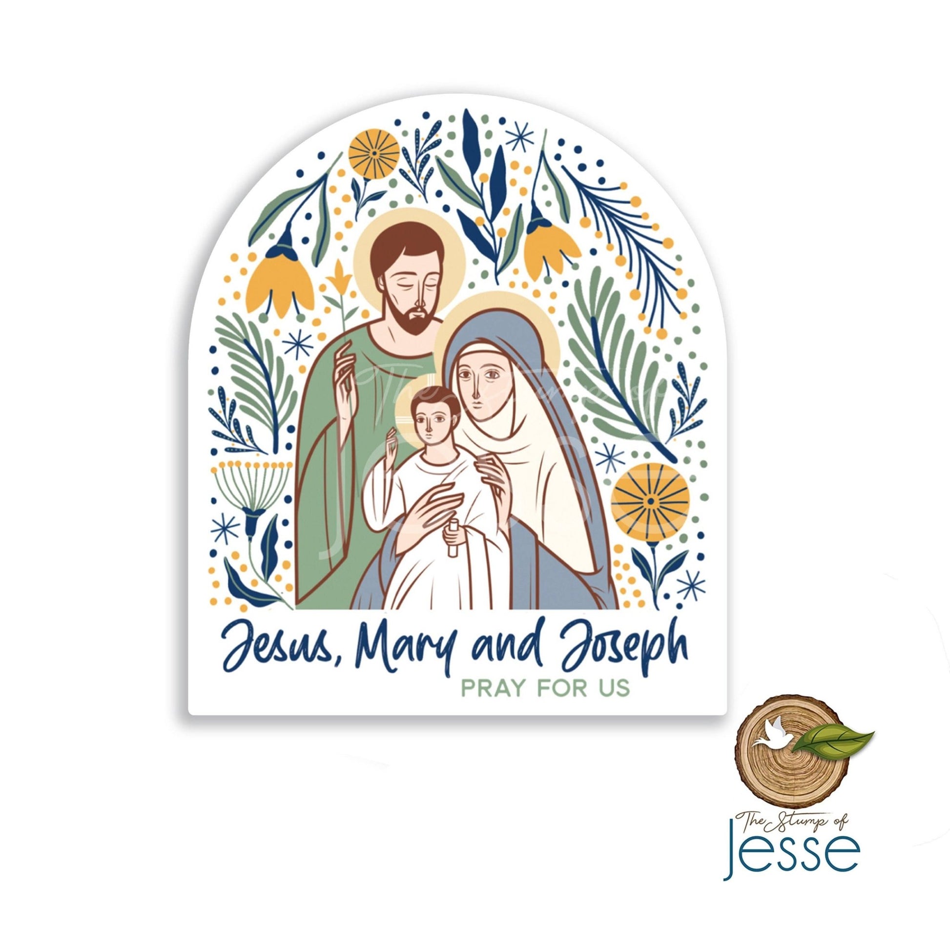 The Holy Family Waterproof Vinyl Catholic Sticker - Recetas Fair Trade