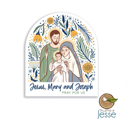 The Holy Family Waterproof Vinyl Catholic Sticker - Recetas Fair Trade