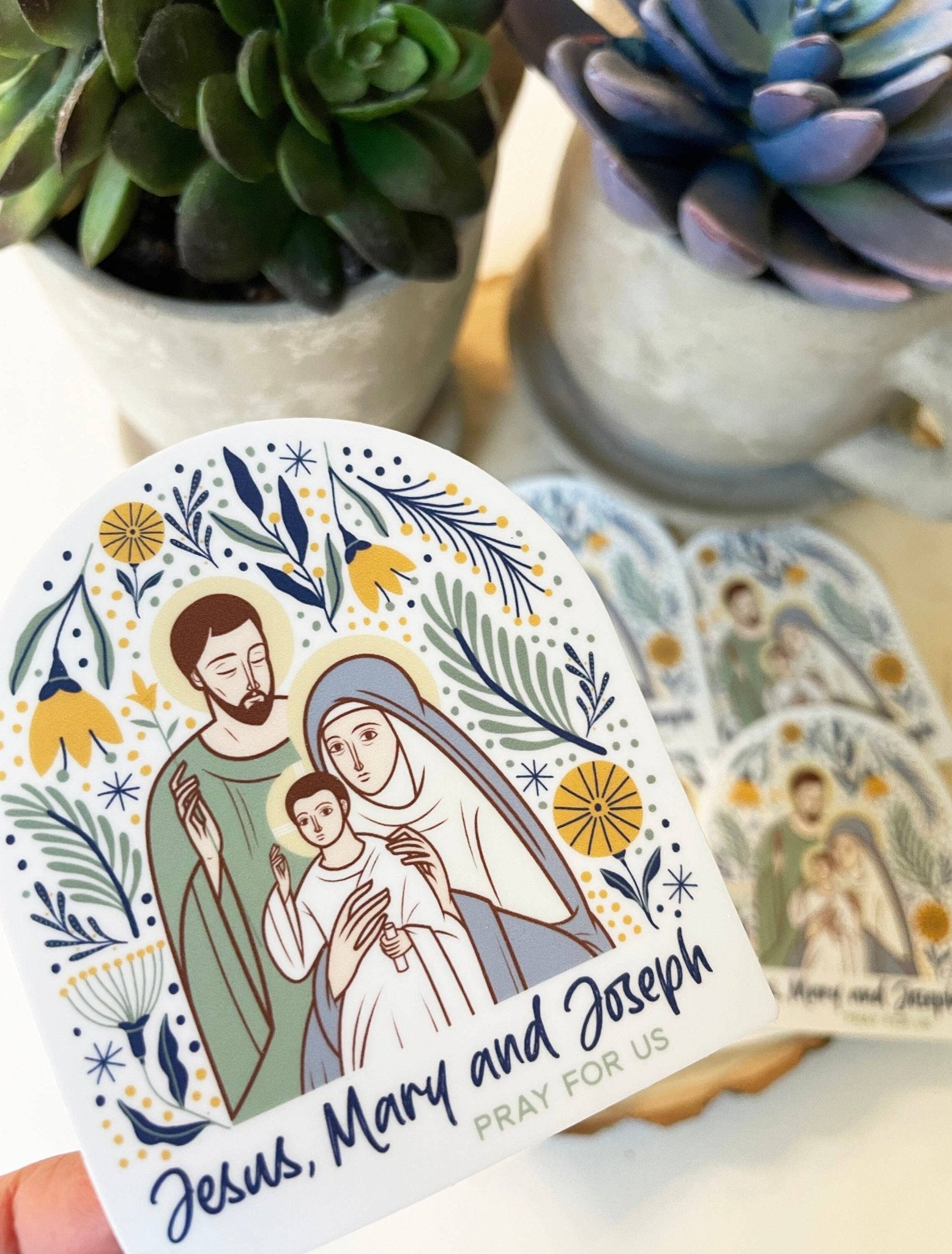 The Holy Family Waterproof Vinyl Catholic Sticker - Recetas Fair Trade