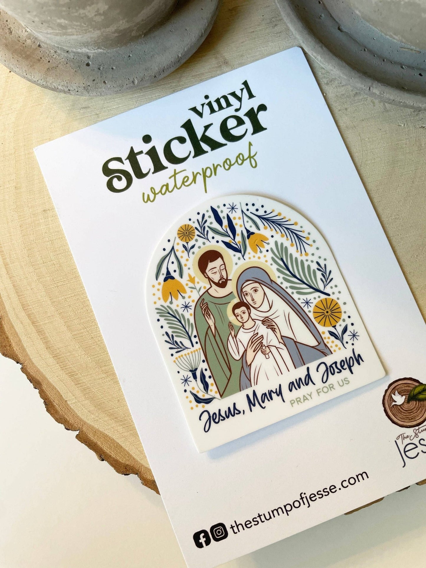 The Holy Family Waterproof Vinyl Catholic Sticker - Recetas Fair Trade