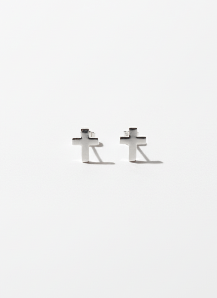 The Simple Cross Earrings | Sterling Silver - Recetas Fair Trade