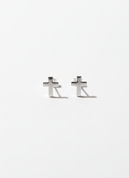 The Simple Cross Earrings | Sterling Silver - Recetas Fair Trade