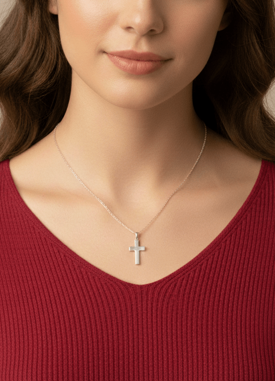The Simple Cross Necklace | Sterling Silver - Recetas Fair Trade