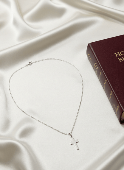 The Simple Cross Necklace | Sterling Silver - Recetas Fair Trade