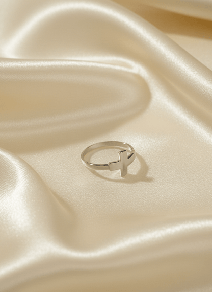 ✝️ The Simple Cross Ring | Sterling Silver - Recetas Fair Trade