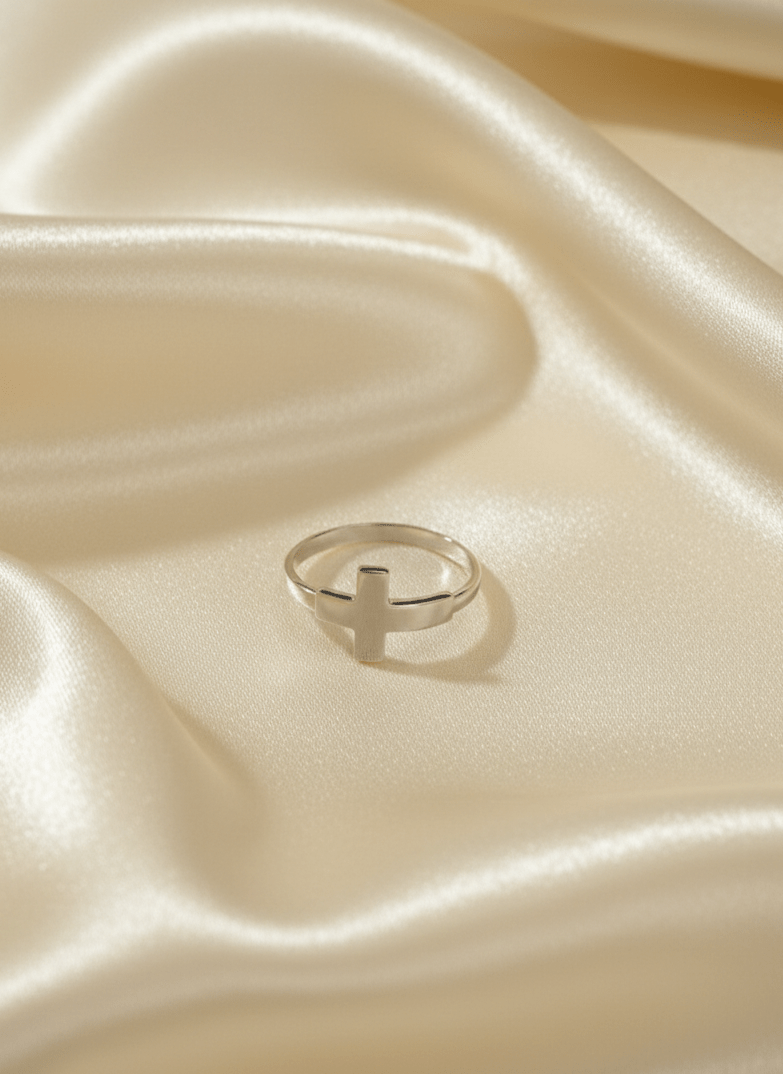 ✝️ The Simple Cross Ring | Sterling Silver - Recetas Fair Trade