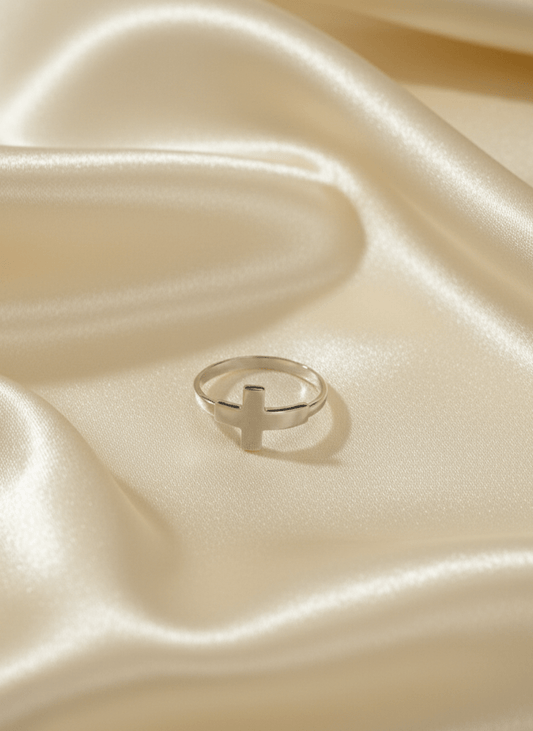 ✝️ The Simple Cross Ring | Sterling Silver - Recetas Fair Trade