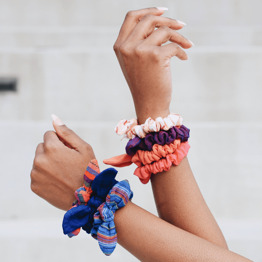Tie Scrunchies - Set of 3 - Recetas Fair Trade