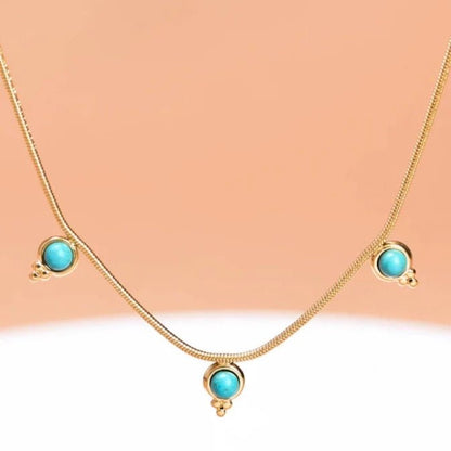 Trinity Turquoise Necklace - Recetas Fair Trade