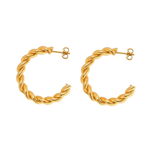 Twisted Hoop Earrings - Recetas Fair Trade