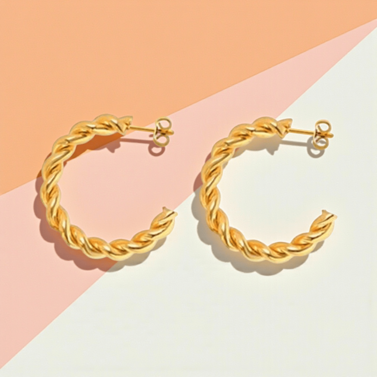 Twisted Hoop Earrings - Recetas Fair Trade