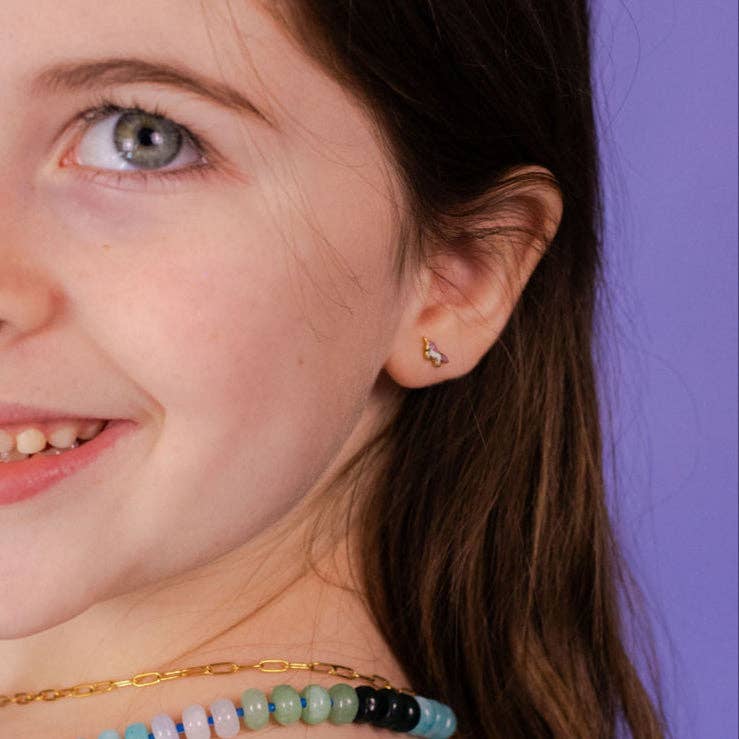 Unicorn Tiny Stud Earrings - Recetas Fair Trade
