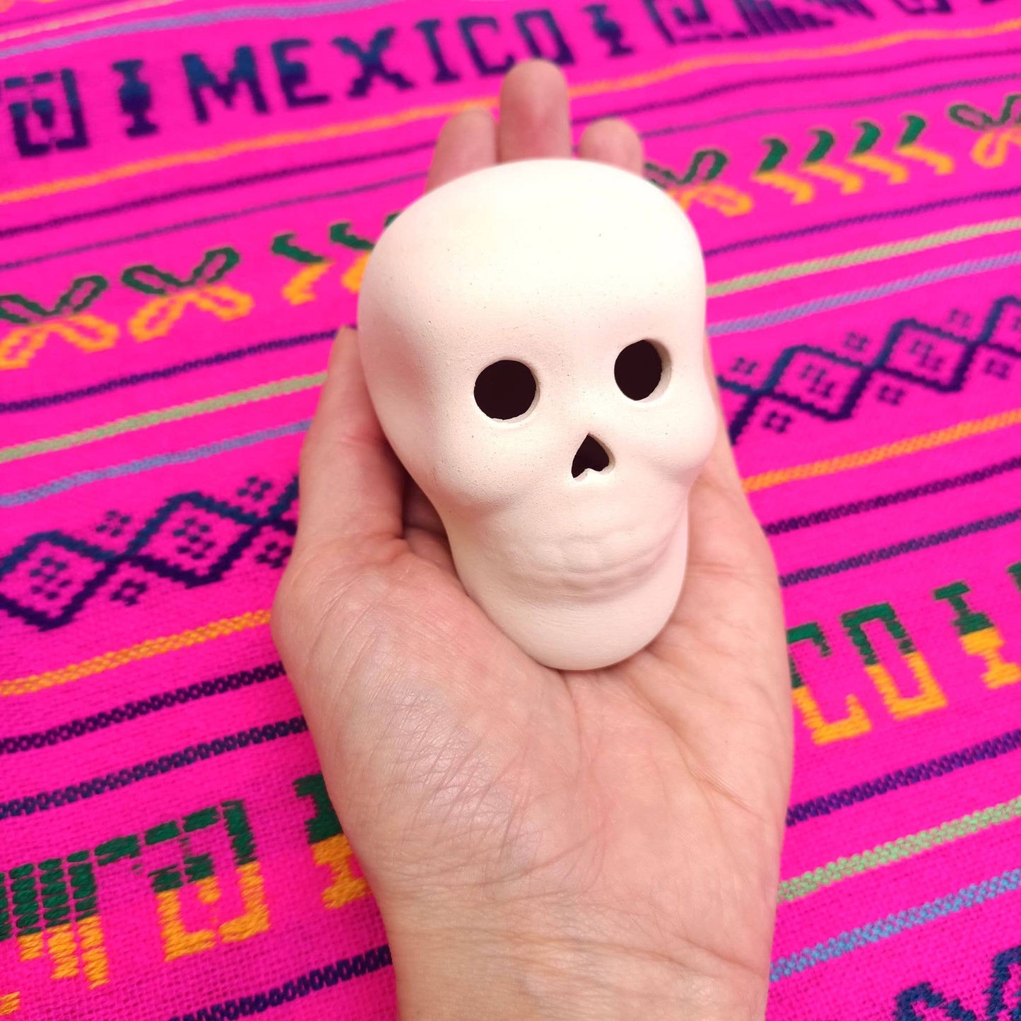 Unpainted White Ceramic Sugar Skulls To Paint - Recetas Fair Trade