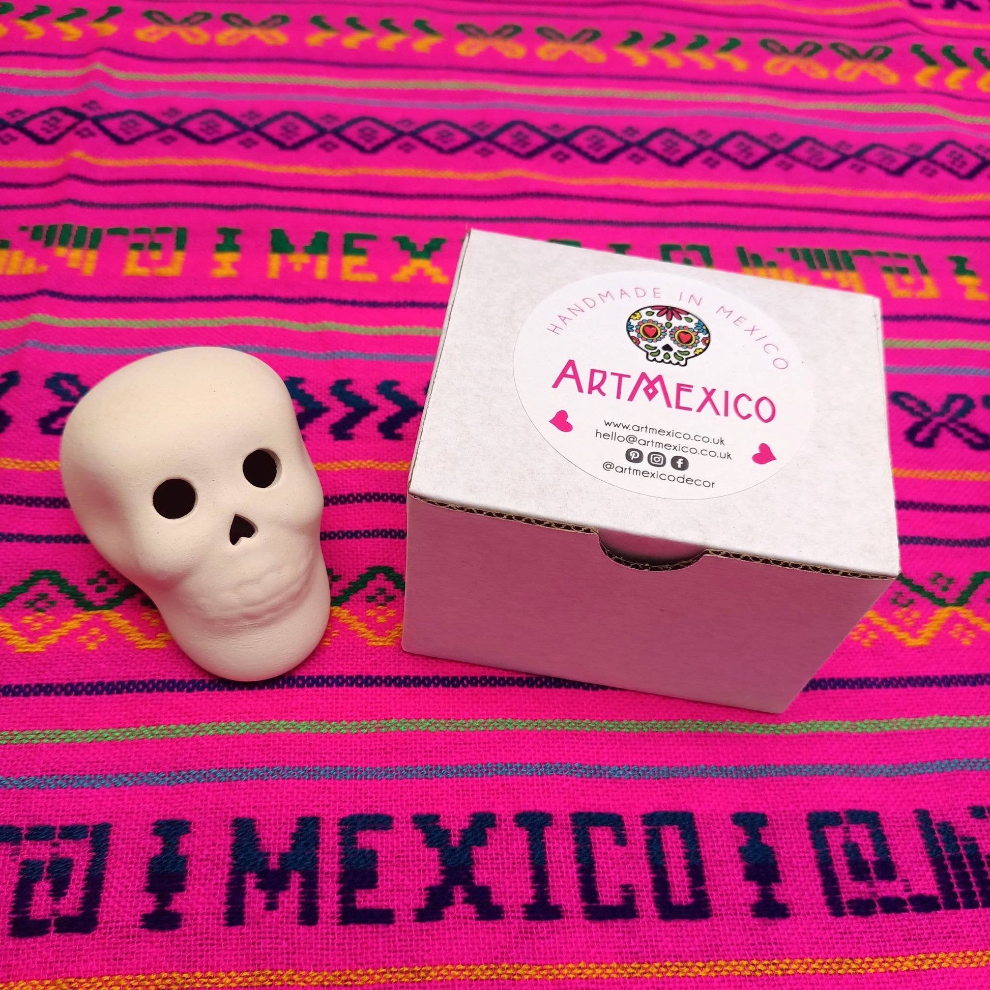 Unpainted White Ceramic Sugar Skulls To Paint - Recetas Fair Trade