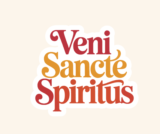 Veni Sancte Spiritus Sticker - Recetas Fair Trade