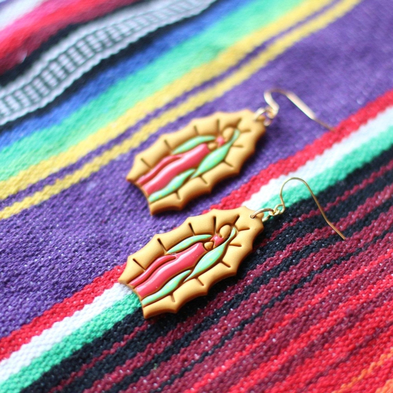 Virgen De Guadalupe Earrings - Recetas Fair Trade