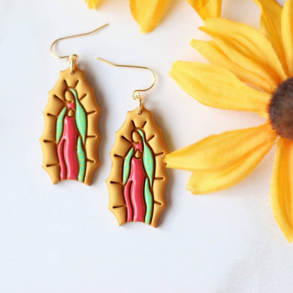 Virgen De Guadalupe Earrings - Recetas Fair Trade