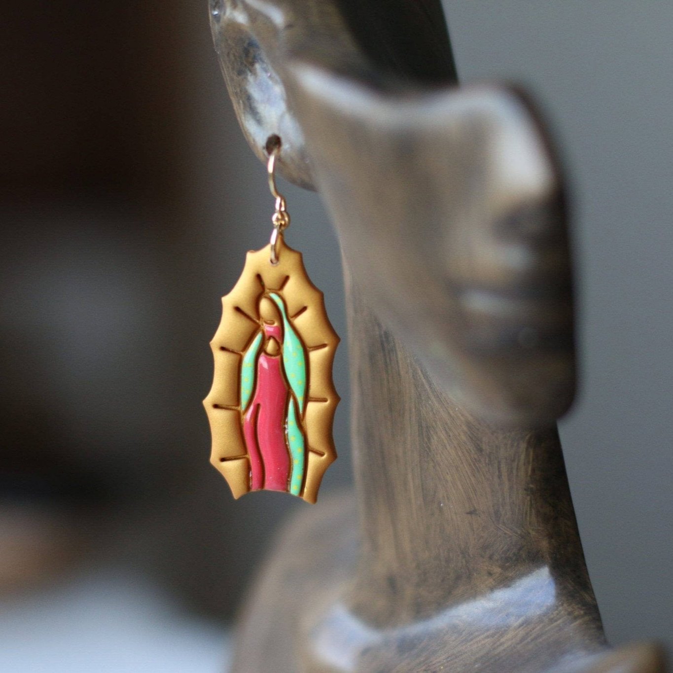 Virgen De Guadalupe Earrings - Recetas Fair Trade