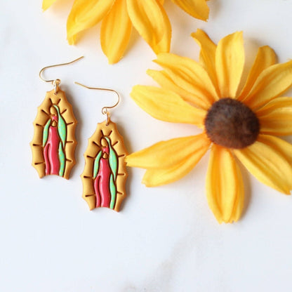 Virgen De Guadalupe Earrings - Recetas Fair Trade