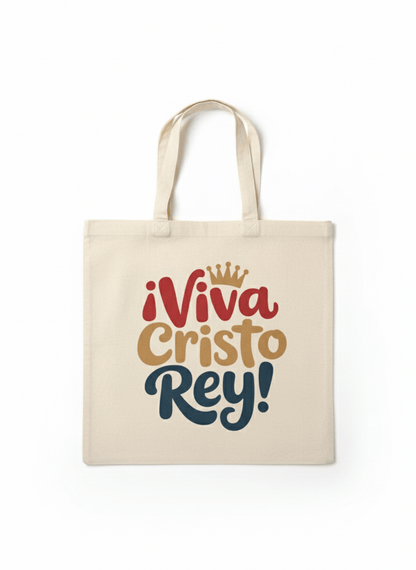 Viva Cristo Rey Tote Bags - Recetas Fair Trade