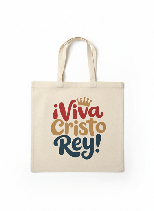 Viva Cristo Rey Tote Bags - Recetas Fair Trade