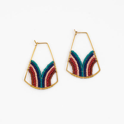 Wellspring Beaded Hoop Earrings - Recetas Fair Trade