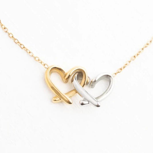 With Love Joined Hearts Necklace - Recetas Fair Trade