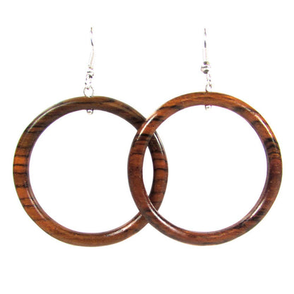 Wood Hoop Earrings - Recetas Fair Trade