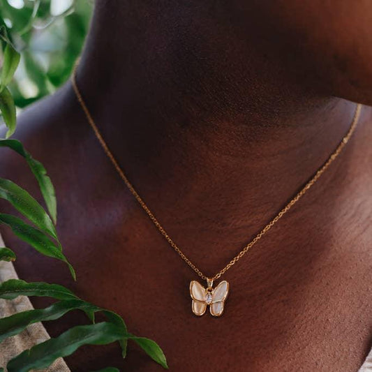 Yasar Butterfly Necklace - Recetas Fair Trade