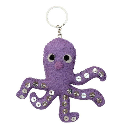 Felt Octopus Key Chain - Global Groove (A)